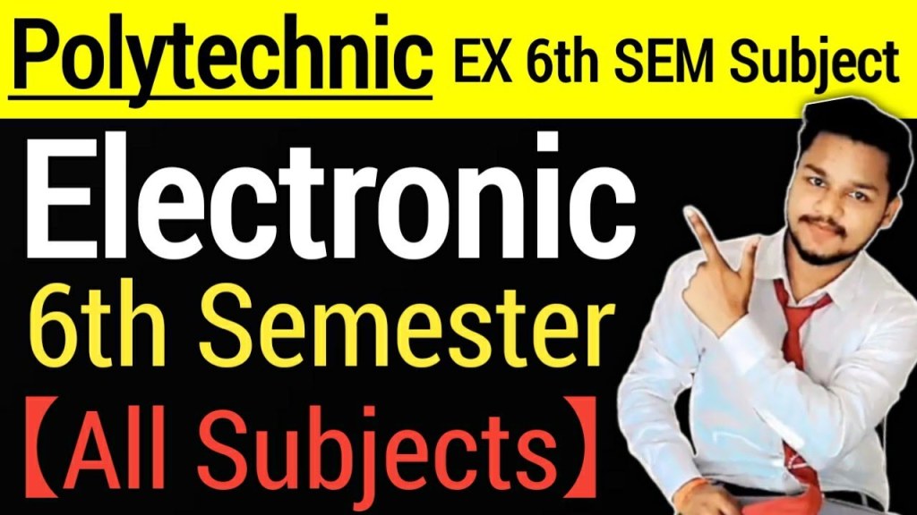 Picture of: #Electronics Engineering th semester syllabus#polytechnic th semester  New syllabus