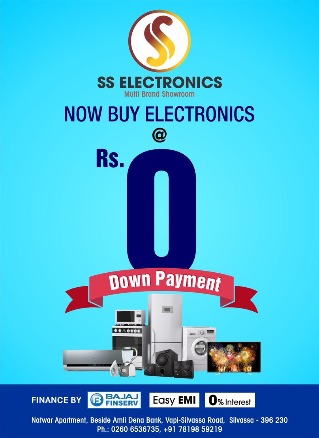Picture of: S S Electronics on X: “Now buy electronics by paying only Rs